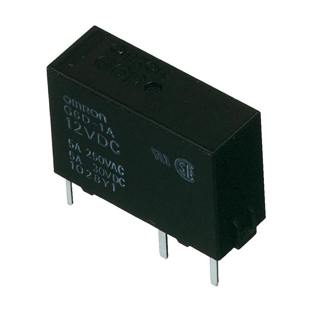 PCB snažan relej G6D, 1 zapiralo, 5 A Omron G6D-1A-ASI 12DC12 V/DC 1 zapiralo 12 slika