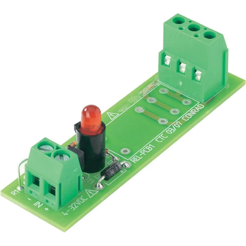 Tiskana pločica za relej REL-PCB1 0, bez releja, 4-32V/DC, 1x preklopni kont, 16 slika