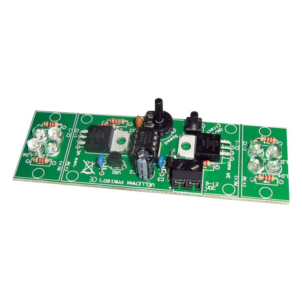 Velleman 2-kanalna visokonaponska LED bljeskalica MK180, komplet za slaganje 12 slika