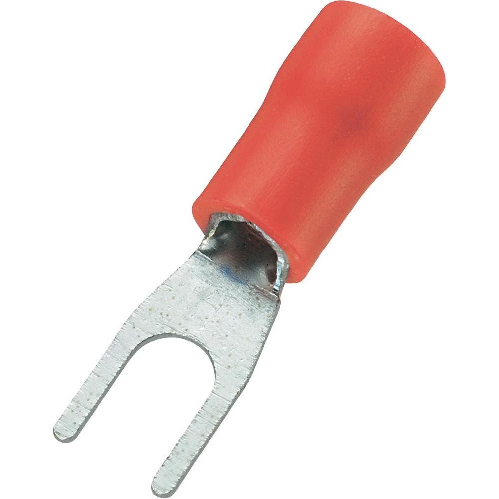 Viličaste kablovske stopice, presjek: 0.5 - 1.5 mm, crveni, Conrad slika