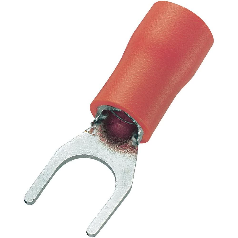 Viličaste kablovske stopice, presjek: 0.5 - 1.5 mm, crveni, Conrad slika