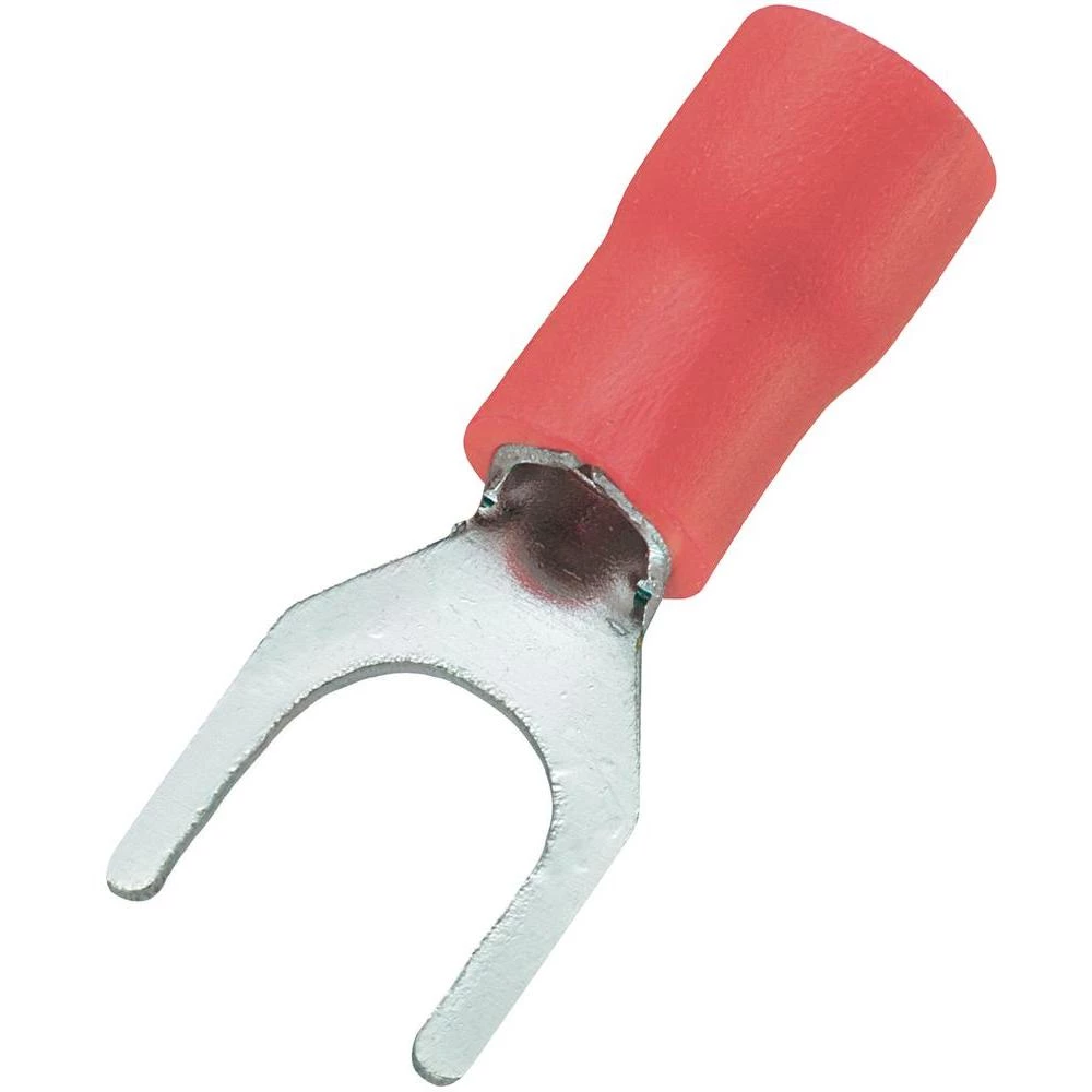 Viličaste kablovske stopice, presjek: 0.5 - 1.5 mm, crveni, Conrad slika