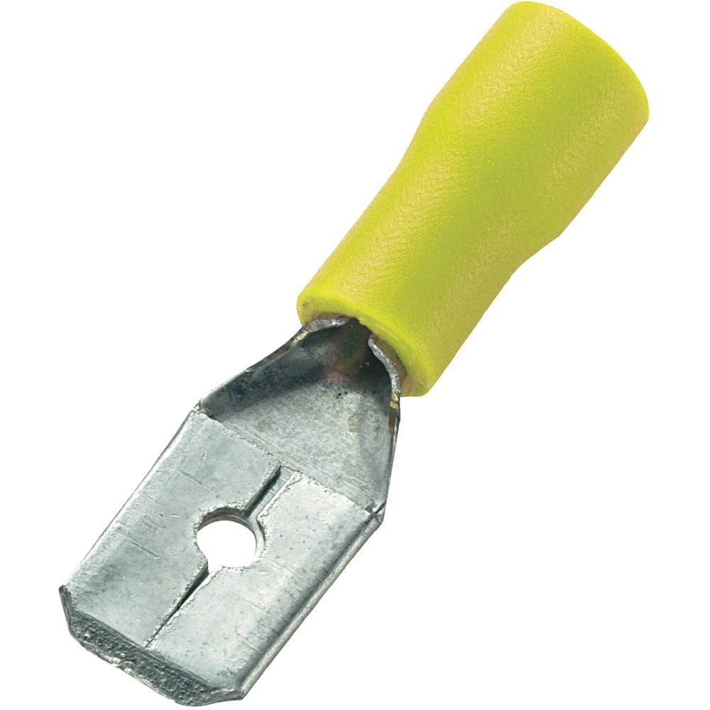 Plosnate utiči 6.4 x 0.8 mm, presjek: 4 - 6 mm, žuti, Conrad slika