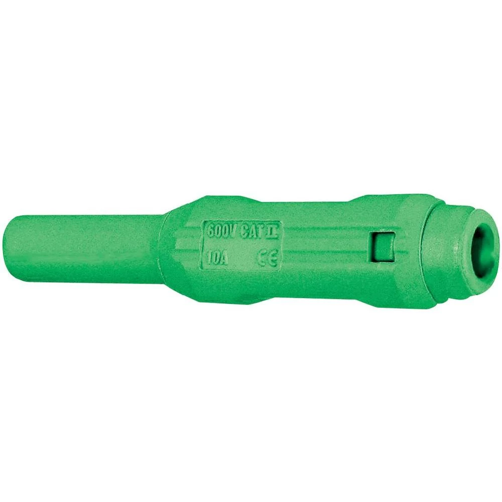 Aksialni ženski konektor SL205-BA 2 mm zeleni priključak=stiskanje ili lemljenj slika