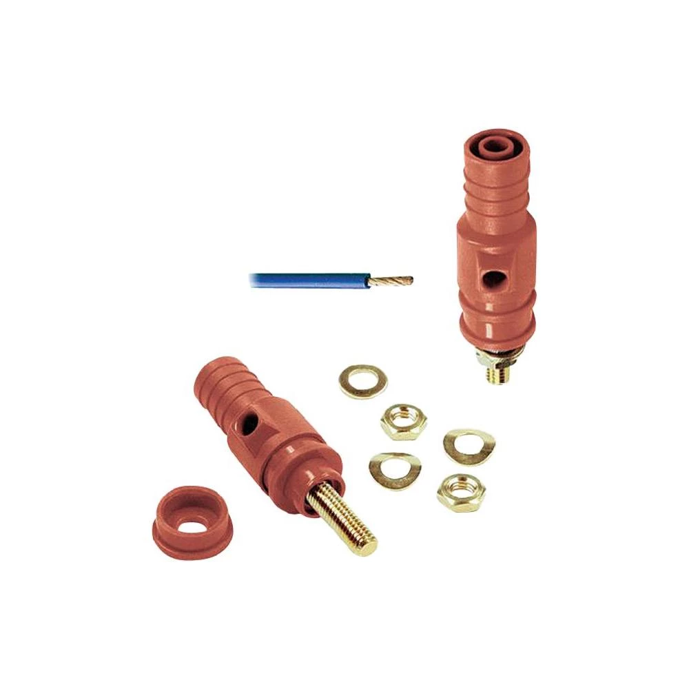 32 A priključna spojka SPK4 navojni zatik M5 600 V 32 A crvena 23.0410-22 MultiC slika