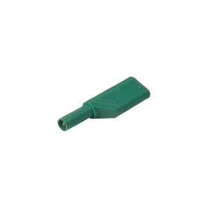 Sigurnosni lamelni utikač LAS SW- 4 mm zeleni priključak=vijčani slika