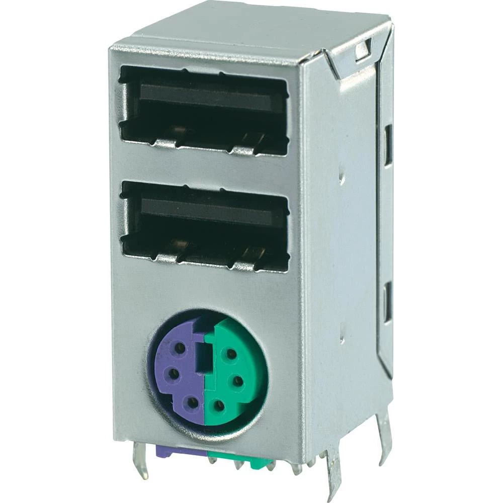 Ugradbena dupla USB 2.0 utičnica i jedna mini DIN utičnica slika