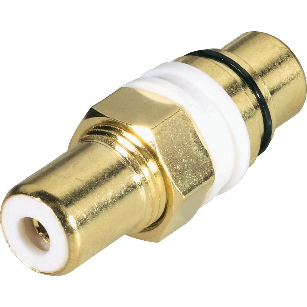 Ugradbeni cinch adapter, pozlaćen 1103052 crvena BKL Electronic slika