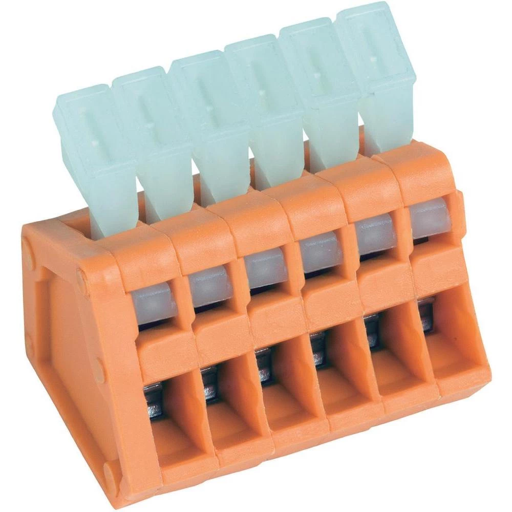 Opružna spojka, serije AK(Z)3191, raster: 2.54 mm 9 A, naranđasta, PTR slika