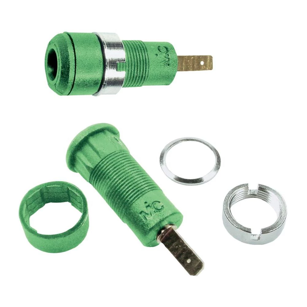 Ugradbeni ženski konektor SLB2-F2,8 Plosnati utikač, 2,8 mm x0,8 mm, zelena 65. slika