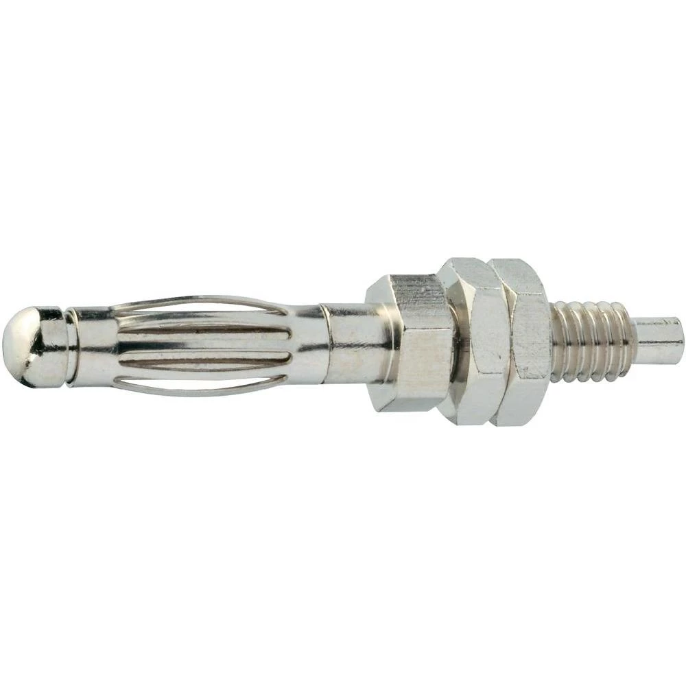 Bananski utikač za vgradnjo 4 mmSrebrna /vijačni SCI slika