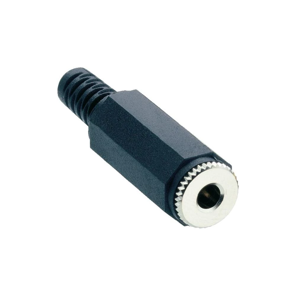 Banana konektor, 3,5 mm s metalnom zaštitom br. polova=3/stereo KLK 4 crni slika