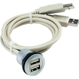 USB ugradbena utičnica 2.0, tipa, dupla utičnica RRJ_2USB, dupli kablovi 60 cm, slika