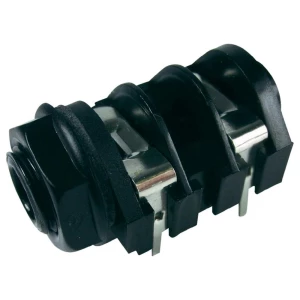 Ugradbeni banana konektor 6,35 mm, vanjski navoj, br. polova=2/mono, CL1166A, Cl slika