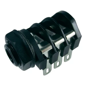 Ugradbeni banana konektor 6,35 mm, vanjski navoj, br. polova=3/stereo, CL1200, C slika