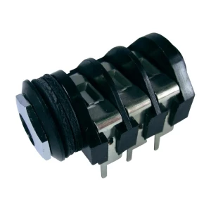 Ugradbeni banana konektor 6,35 mm, unutarnji navoj, br. polova=3/stereo, CL1330A slika