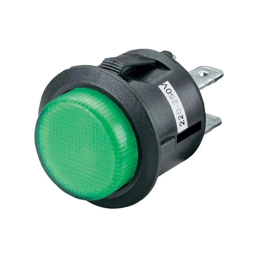 Prekidač pritiska, R13-527BL-02 crvena, NEON. 250VAC CI slika