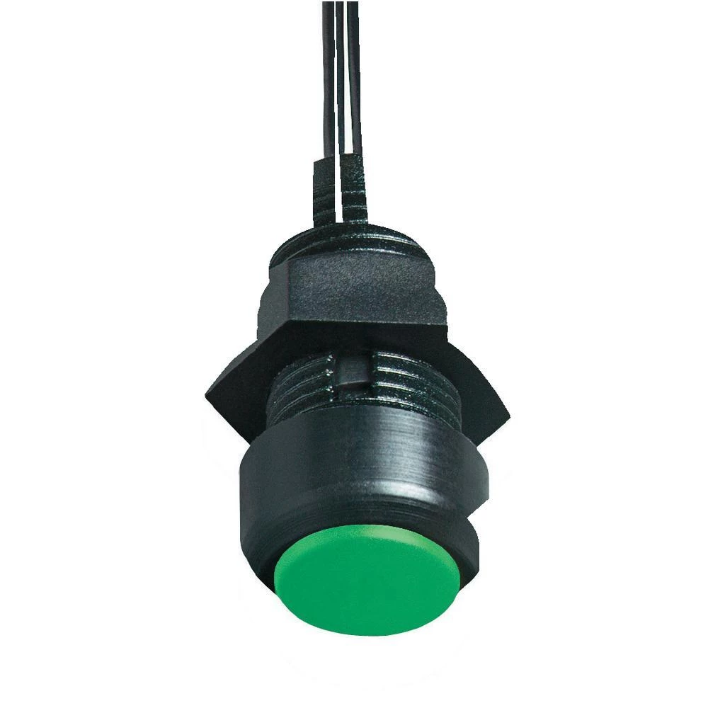 Elobau tipka serije 145 145MT00A-zelena 1 uključni kontakt 48V DC/AC 0.5 A slika