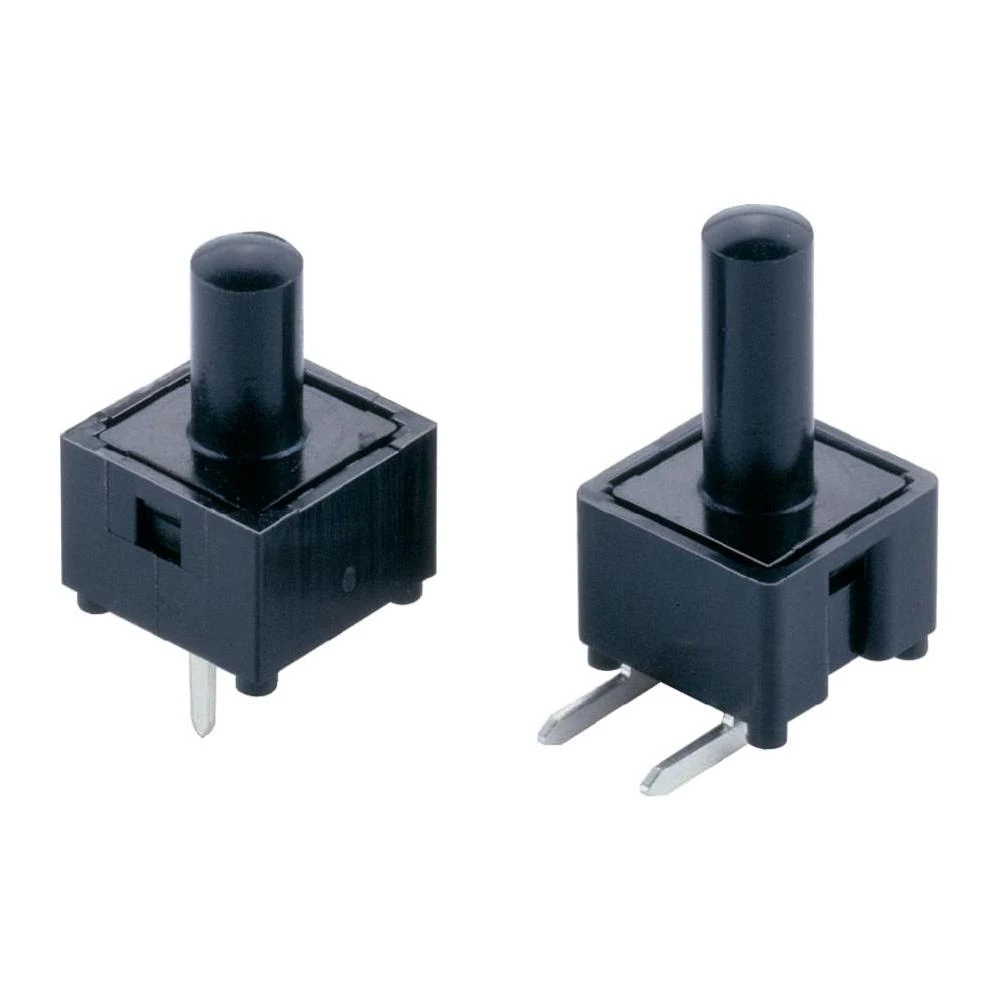 Minijaturna tipka za tisk.pločicu 24 V/DC 0,01 A (DxŠxV) 18.5 x 10 x 7 mm crna slika