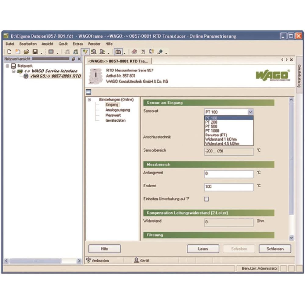 Aplikacijska programska opremaWAGOframe, br. proizvođača: 759-370 slika