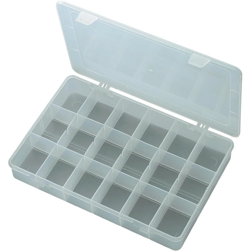 Prazna sortirna kutija za komponente, 278 x 192 x 43 mm, pretinci: 18; 57 x 43,5 slika