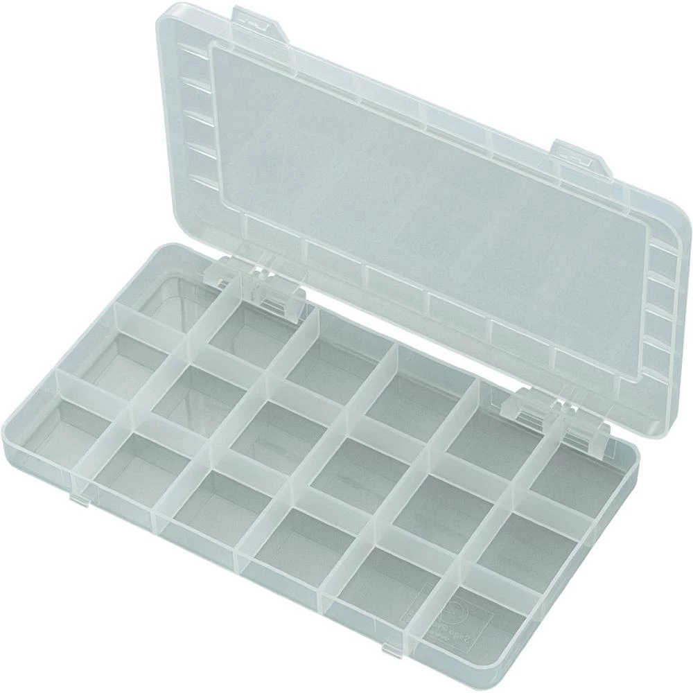 Prazna sortirna kutija za komponente, 195 x 100 x 13 mm, pretinci: 18; 30 x 12 x slika