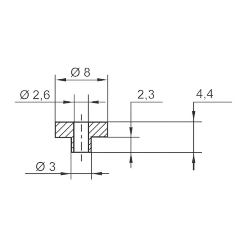 Izolirne doze Assmann WSW V5817, vanjski O: 8 mm, unutarnjiO: 2,6 mm, SR25 slika