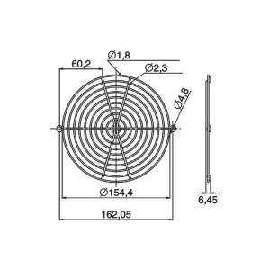 Zaštitna rešetka za ventilatorPanasonic ASEN58001, (Š x V)150 mm x 172 mm slika