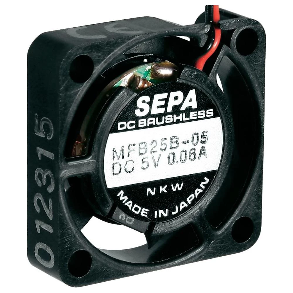 Mini ventilator Sepa MFB25B05,(ŠxVxG) 25 x 25 x 6,5 mm, radni napon: 5 V/DC slika