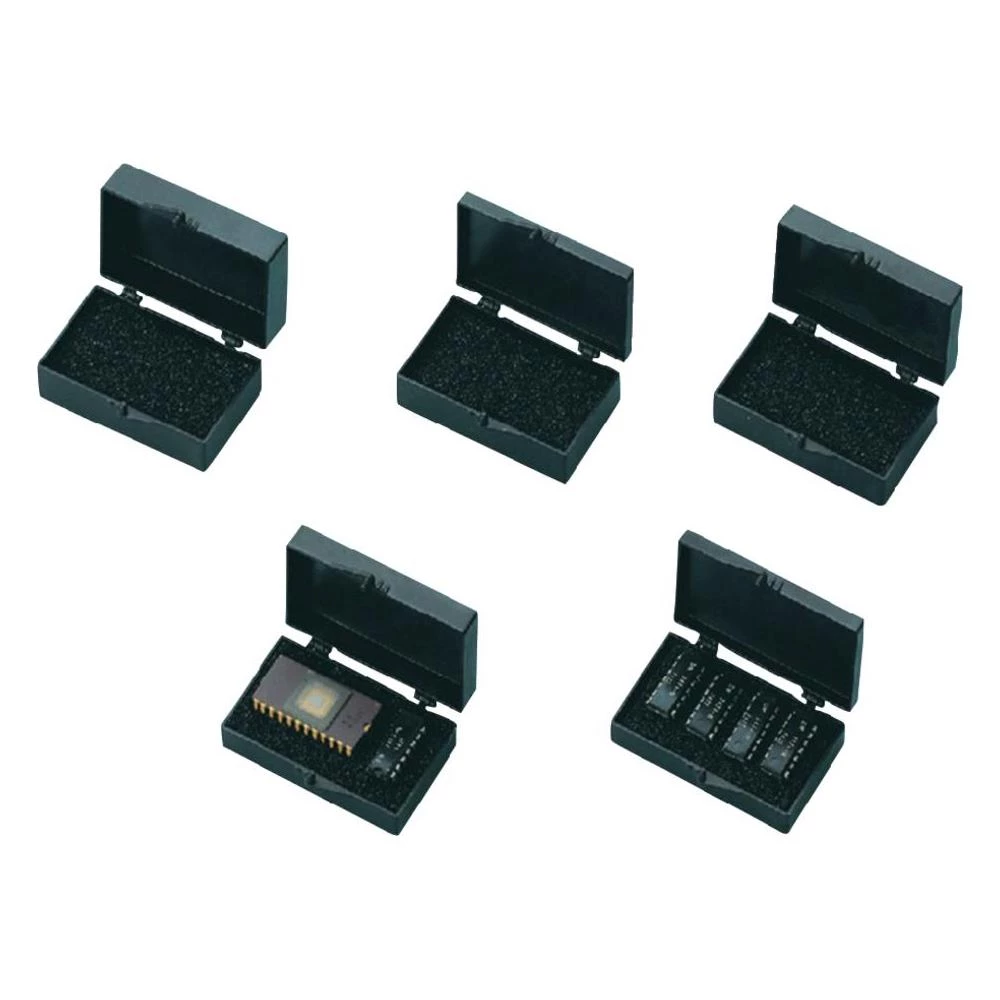 ESD-posuda s kroglastim šarnirjem BJZ C-186 13AC, (DxŠxV) 51x 29 x 13,5 mm, crna slika