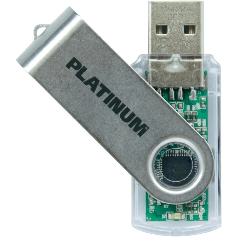 Platinum USB-ključ 2GB Twister proziran, USB 2.0 slika