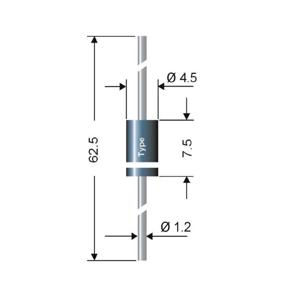 Schottky-dioda Semikron SB120kućište DO-15 I(F) 1 A I(F)(AV) 1 A U(RRM) 20 V slika