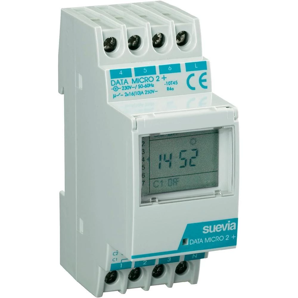 Digitalni uklopni sat Data Micro za montažu na profilne šine slika