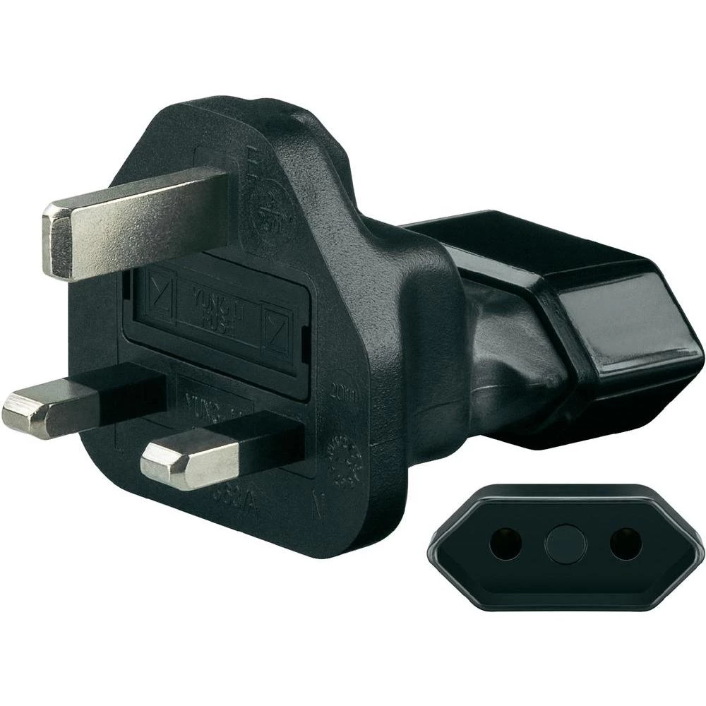 Adapter Goobay, europska utičnica za UK utikač, crne boje slika