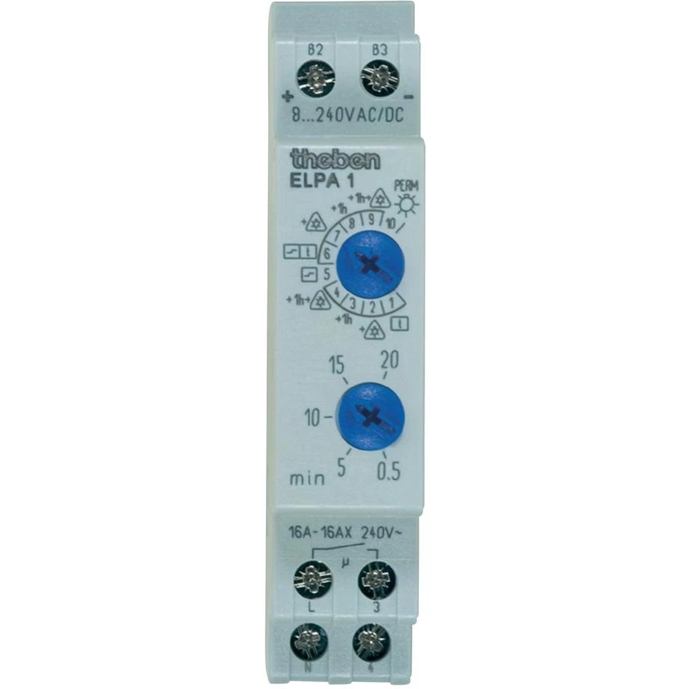 Uklopni sat za svjetlo u stubištu Theben ELPA 1, 0010002, bijela, H05VVH2-F 2 x slika