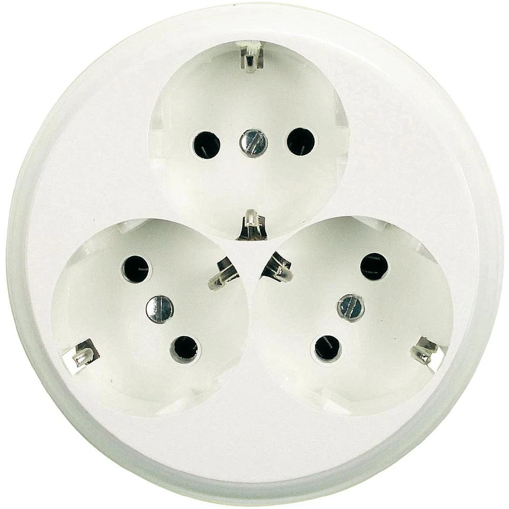 Podžbukna utičnica sa zaštitnim kontaktom, 3-struki slika