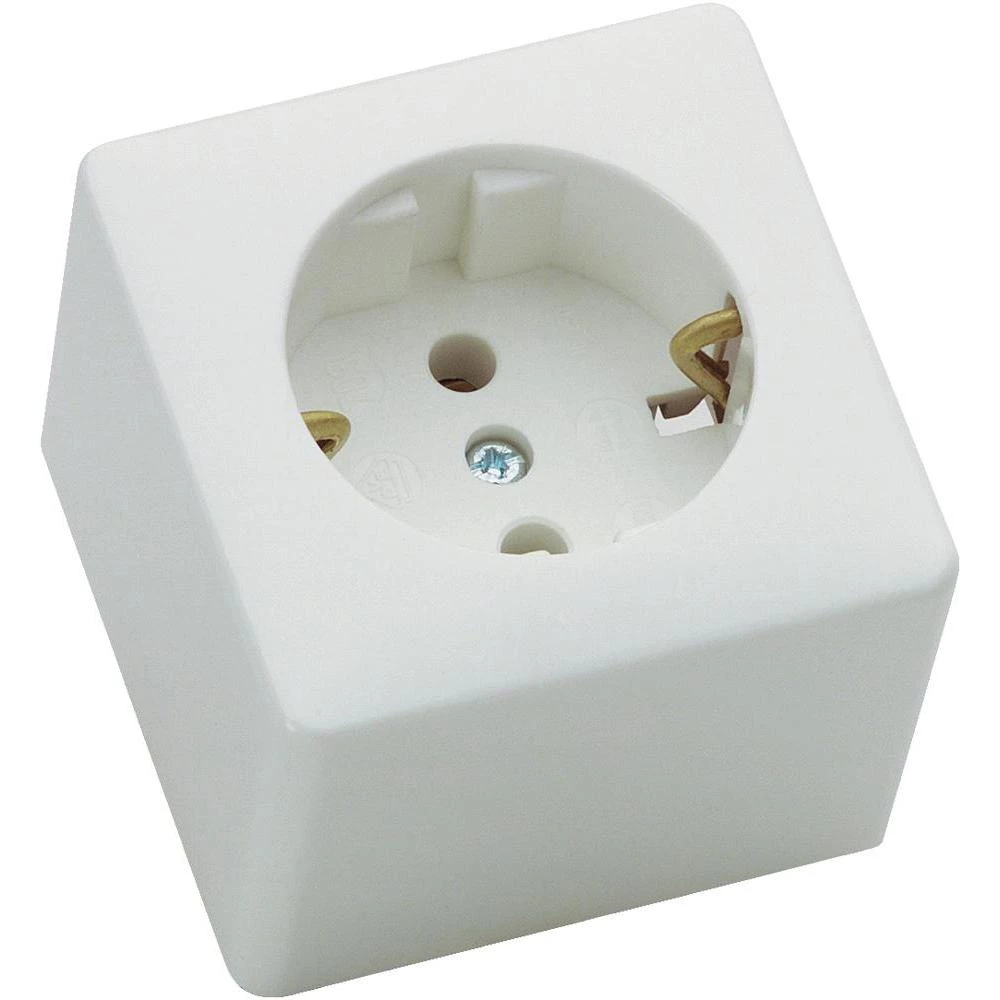 Jednostruka nadžbukna utičnicasa zaštitnim kontaktom slika