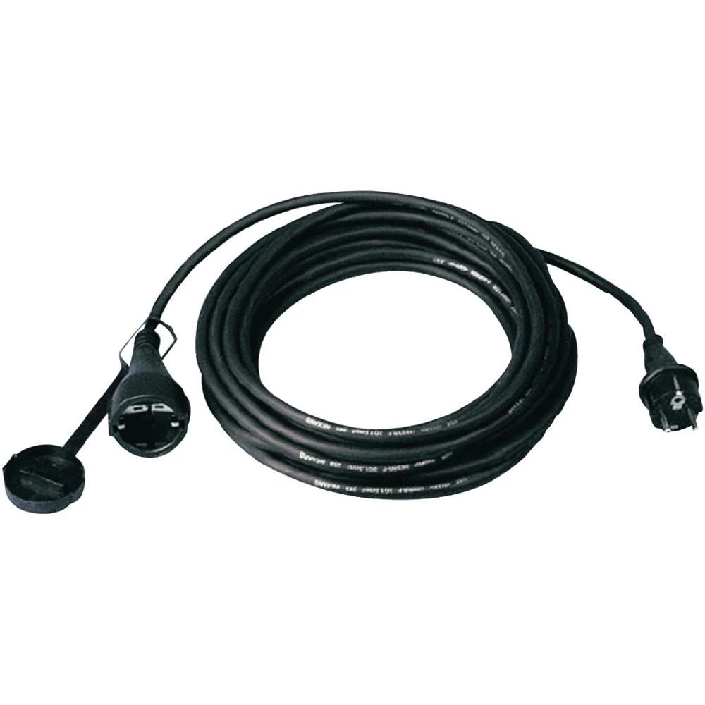 Gumeni produžni kabal, 25 m, crna slika