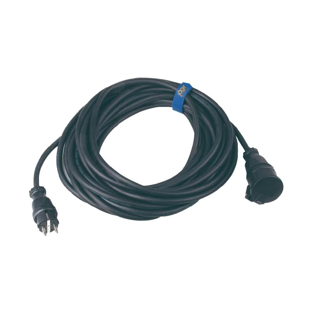 Gumeni produžni kabal, 25 m, crna slika