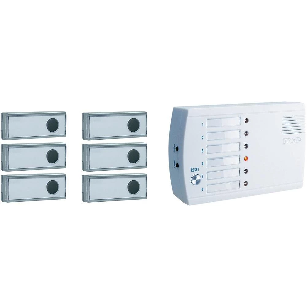 Bežično zvono, sistem poziva Modern-Electronics FRS-106, bijele boje, 200 m, 434 slika