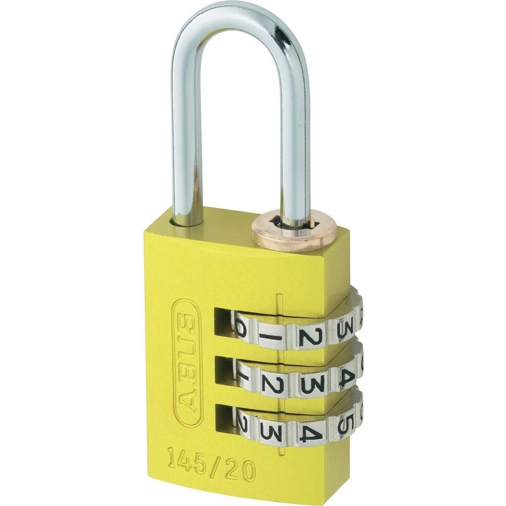 Aluminijski katanac sa šifrom, žuti 145/20 slika