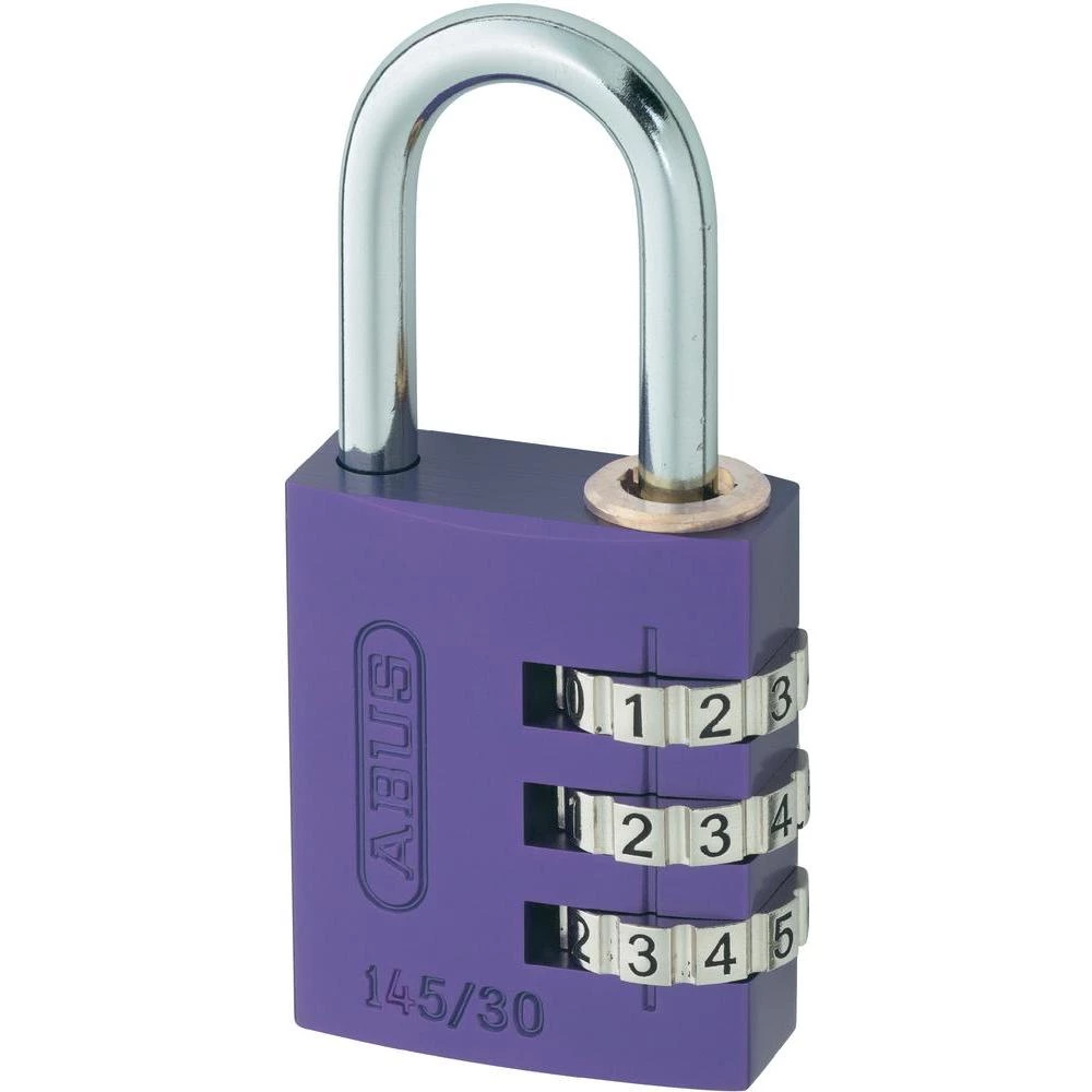 Aluminijski katanac sa šifrom, ljubičasti 145/30 slika