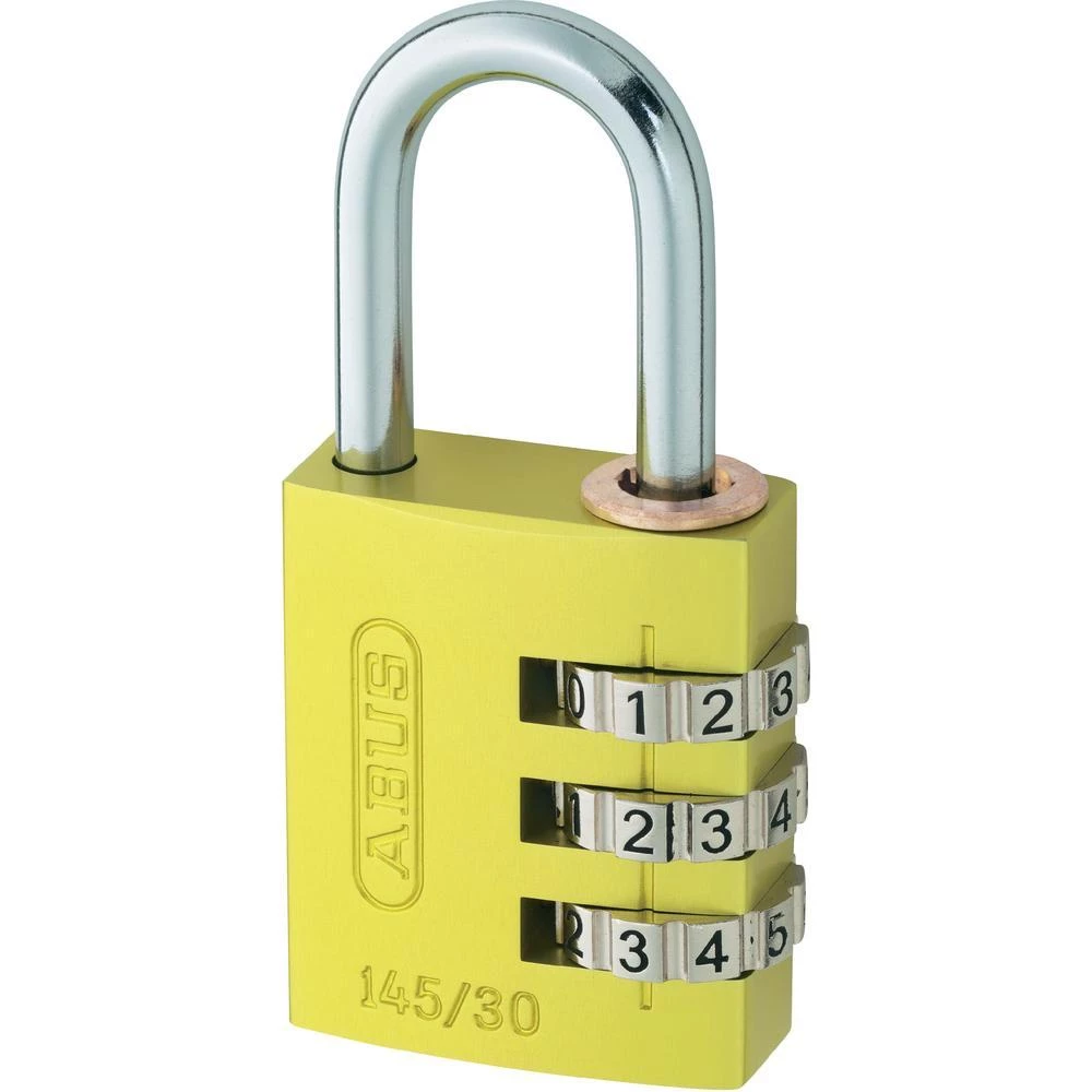 Aluminijski katanac sa šifrom, žuti 145/30 slika