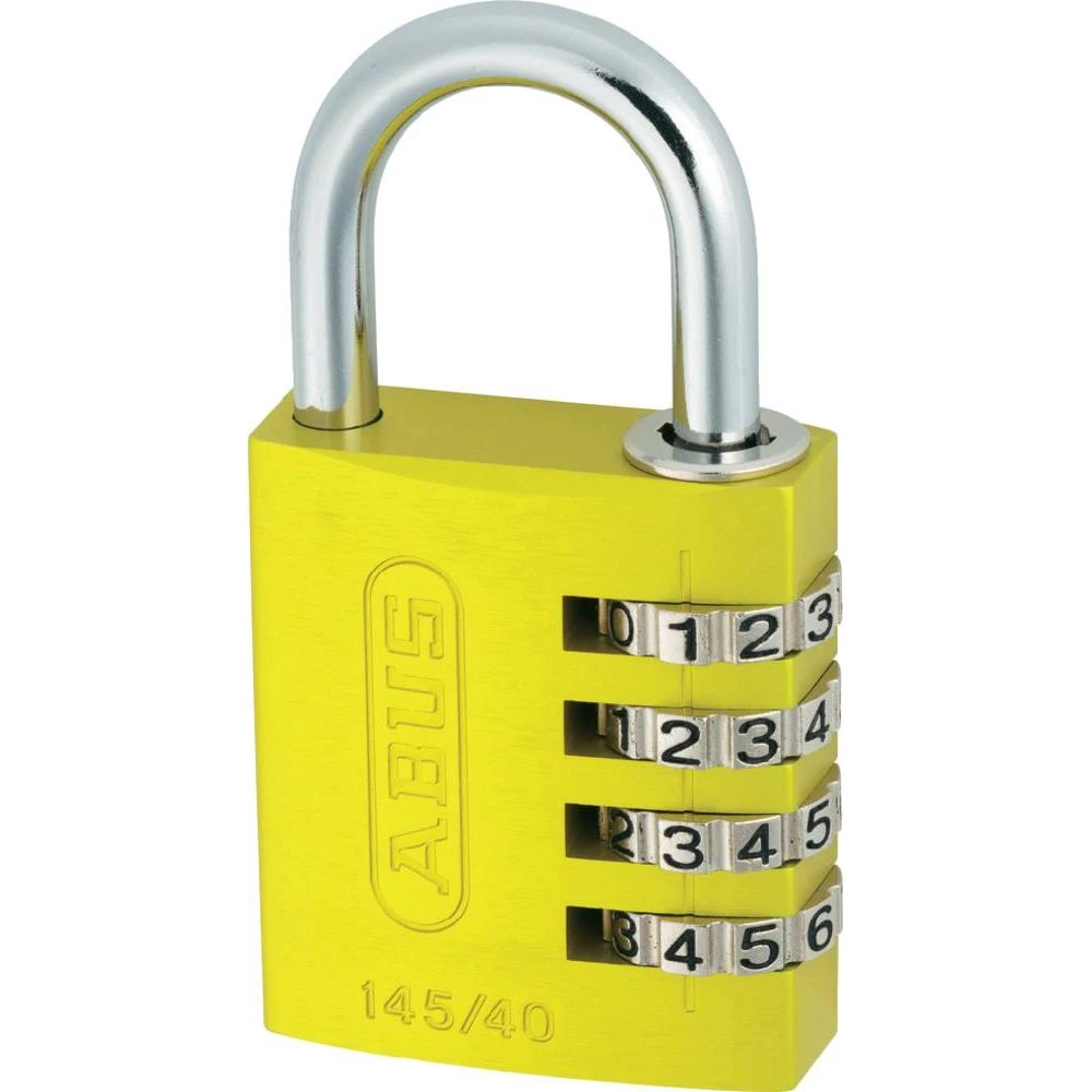 Aluminijski katanac sa šifrom, žuti 145/40 slika