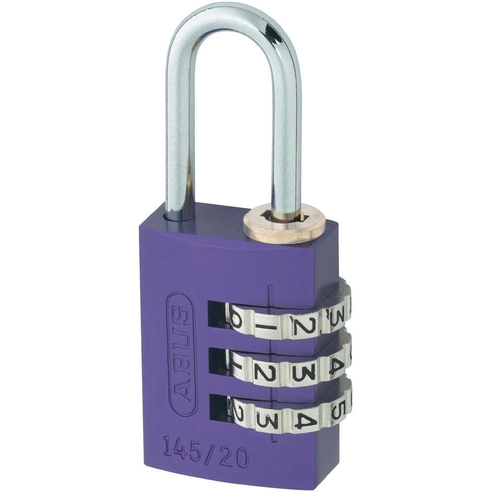 Aluminijski katanac sa šifrom, ljubičasti 145/20 slika