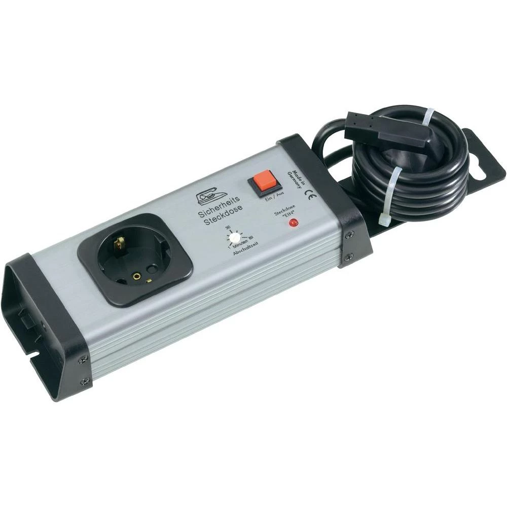 Letva s utičnicama sa zaštitnim mjeračem vremena 1 - 60 min slika