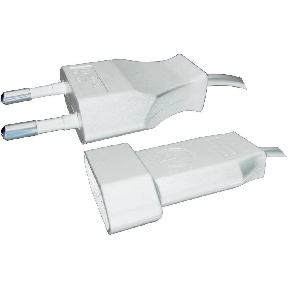 EuroPS-i produžni kabal Hawa 1008249, 2 m, bijele boje, H03VVH2-F 2 x 0,75 slika