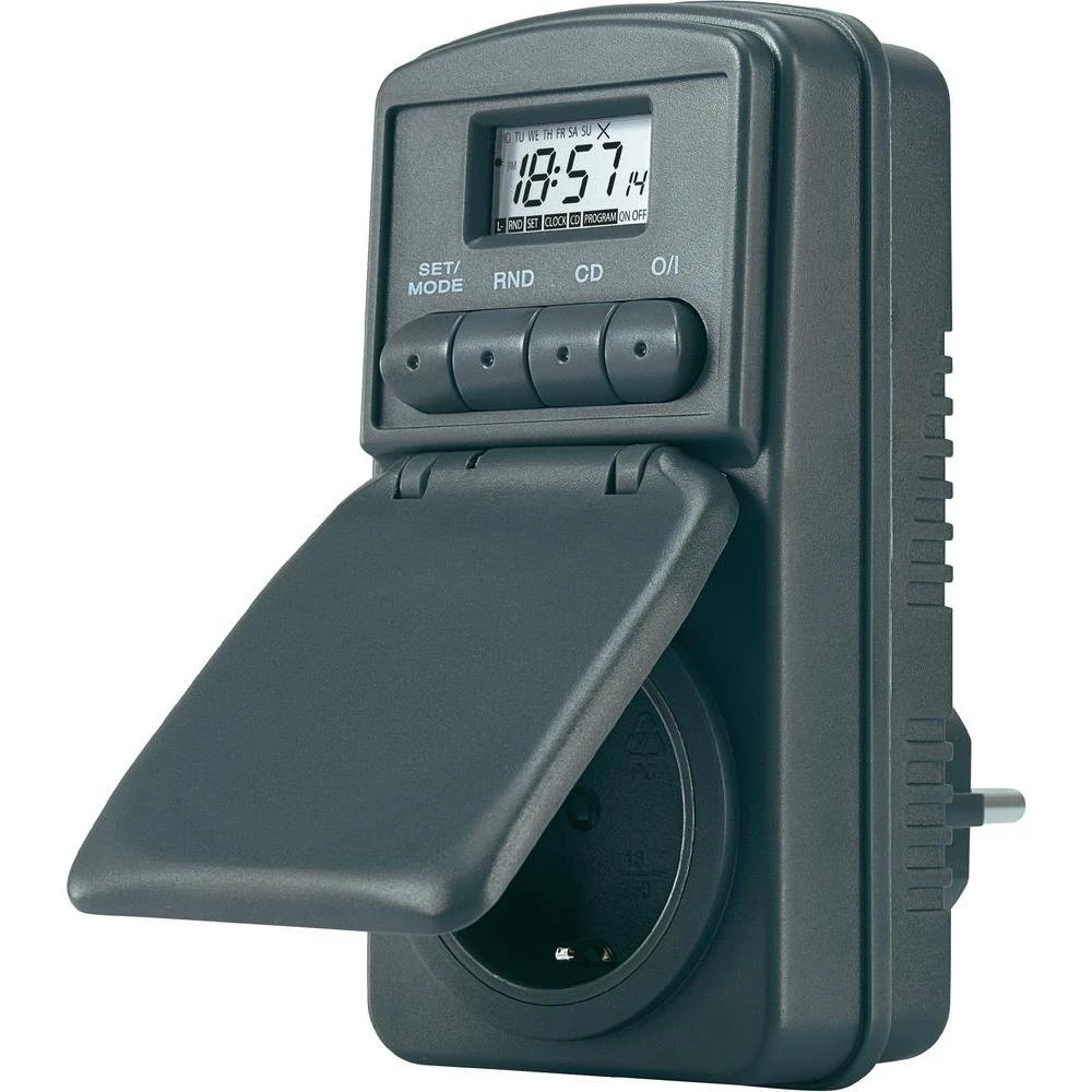 Digitalni tjedni uklopni sat IP44 slika