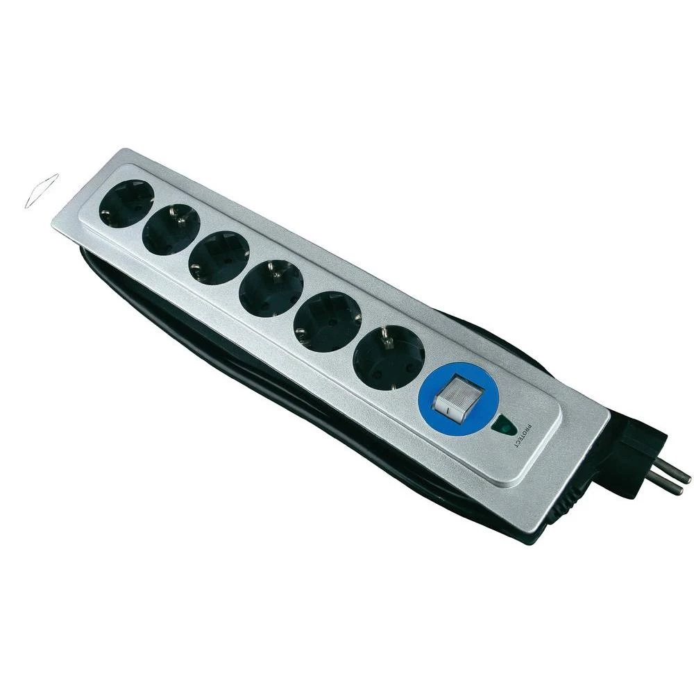 Letva s utičnicama sa zaštitomod prenapona, siva slika