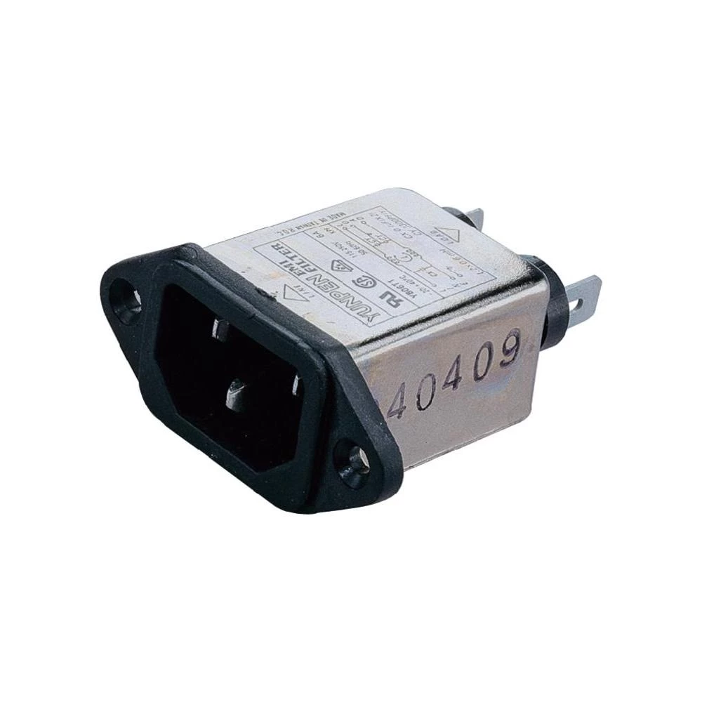 Yunpen Ugradbeni filter protivpoteškoća s IEC-utikačem 2 x0.3 mH 125/250 V/AC slika